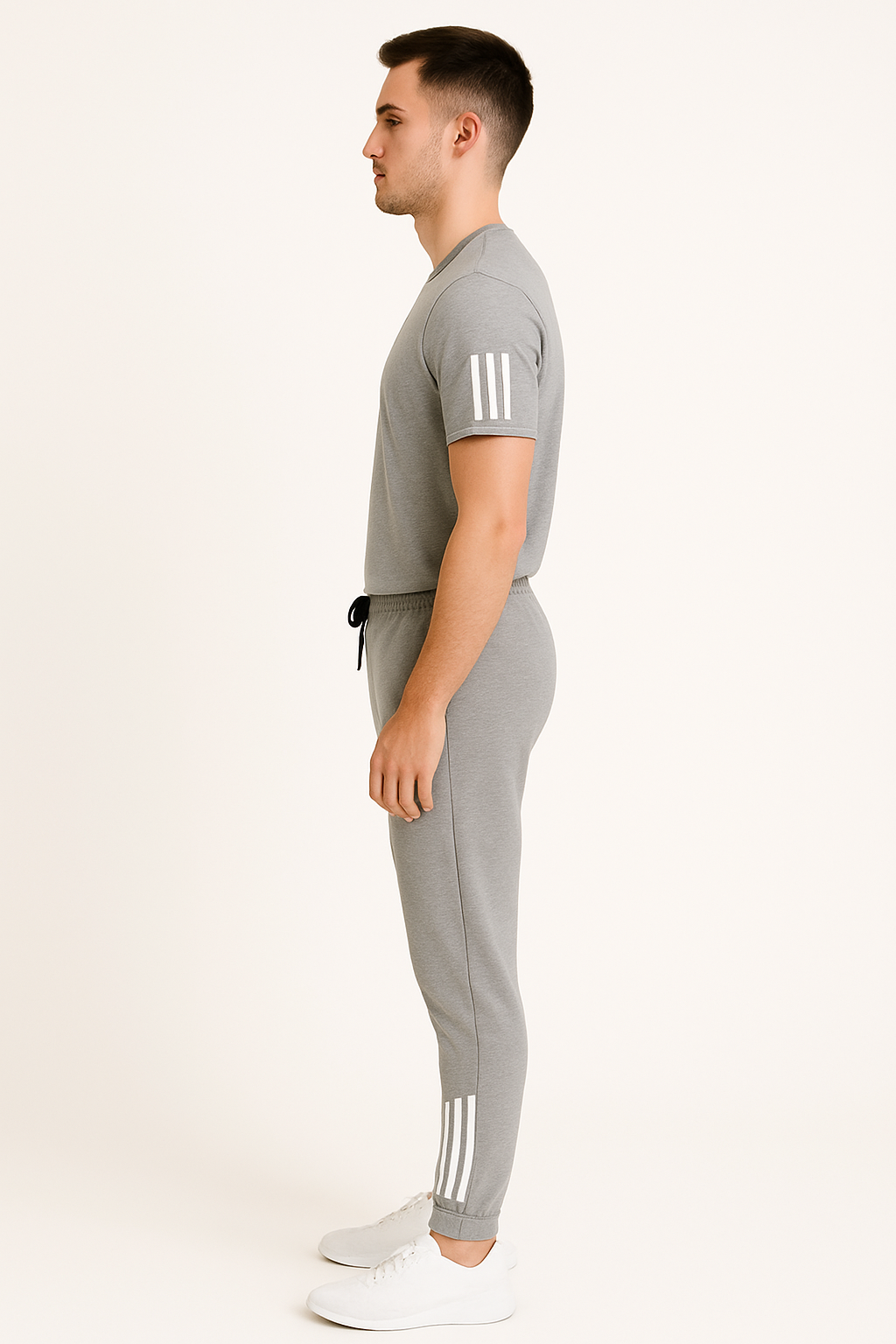 Men Summer Track suit light Grey – Sporty, Lightweight, Comfortable