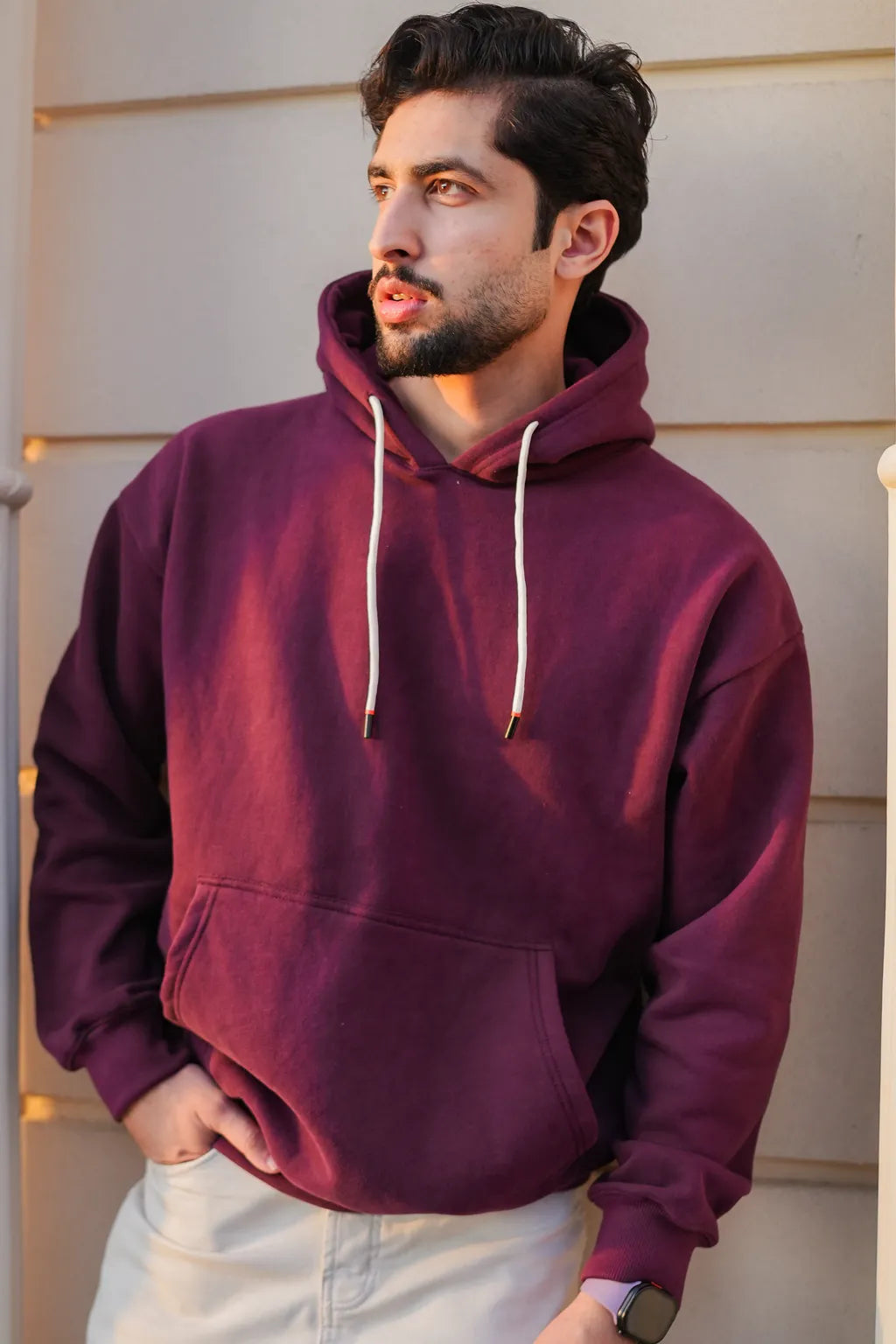 SABR Burgundy Unisex Oversized Hoodie