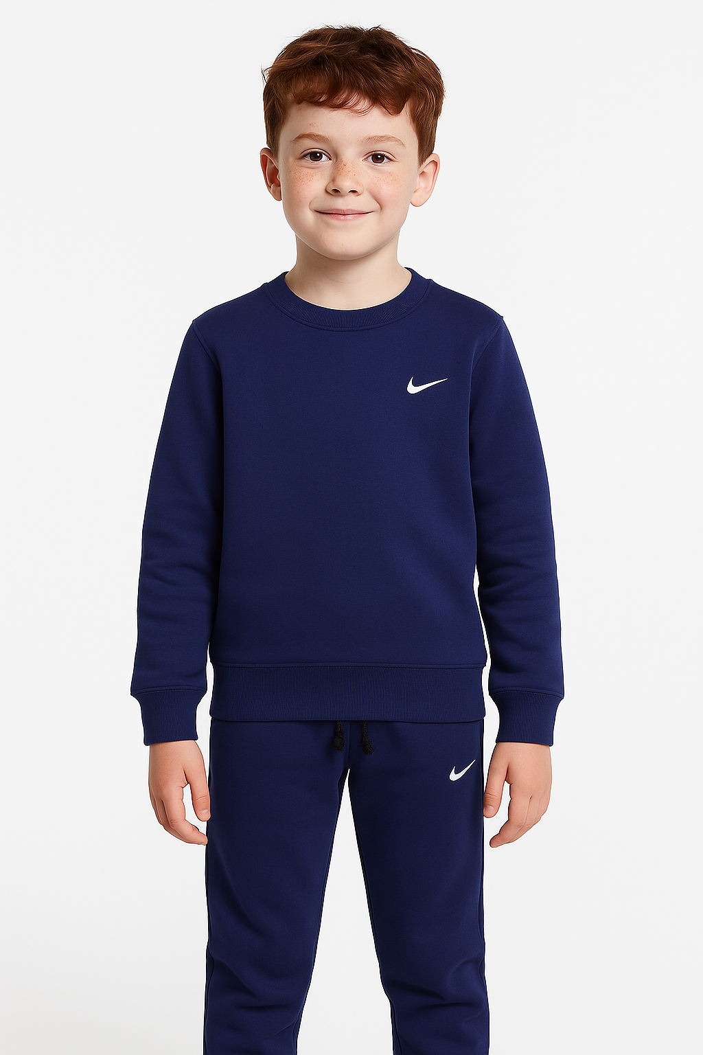 Kids Premium Winter Sweatsuit with Nike logo – Navy Blue | Soft & Sporty