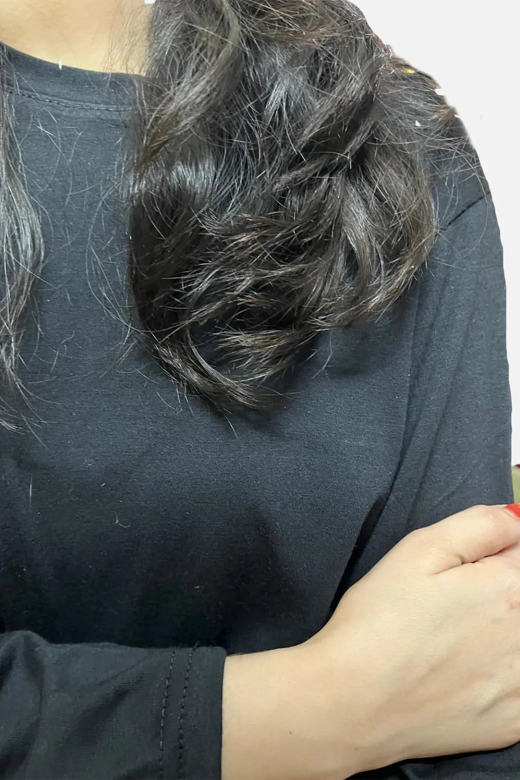 Close view of Cotton black women coordset