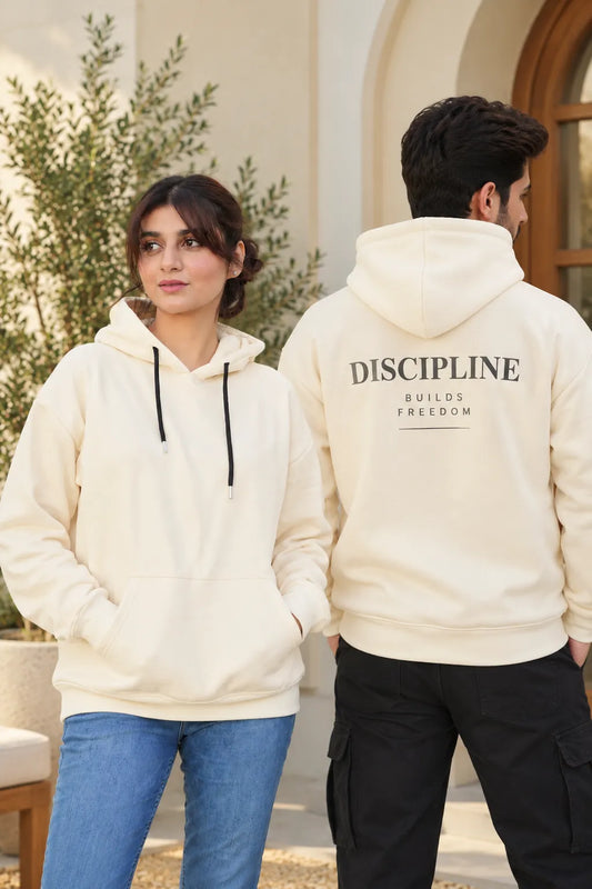 Discipline Cream Unisex Oversized Hoodie