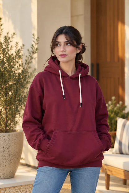 SABR Burgundy Unisex Oversized Hoodie