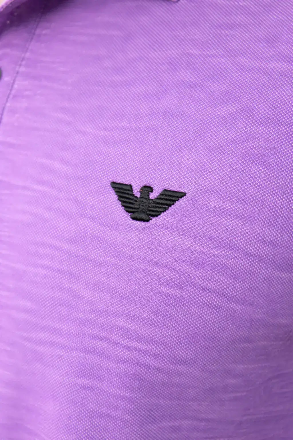 Close view of Chest Logo on Men Polo shirt