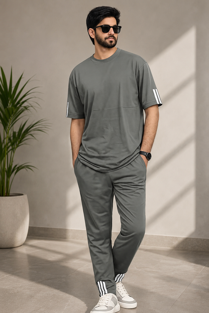 Men's Olive green Summer Tracksuit – Soft Cotton Co-ord Set | Nxtwears