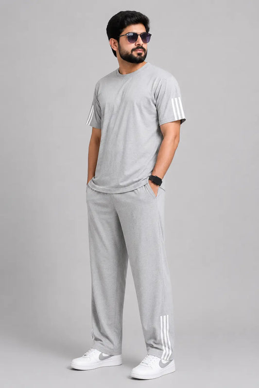 Men's Grey Summer Tracksuit – Soft Cotton Co-ord Set | Nxtwears