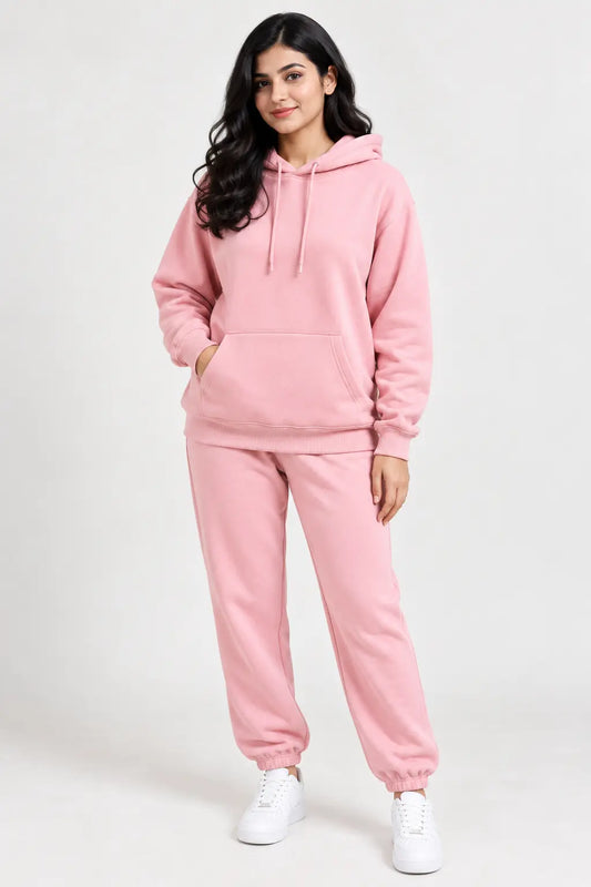 Women’s Pink Pullover Hoodie & Jogger pants Set