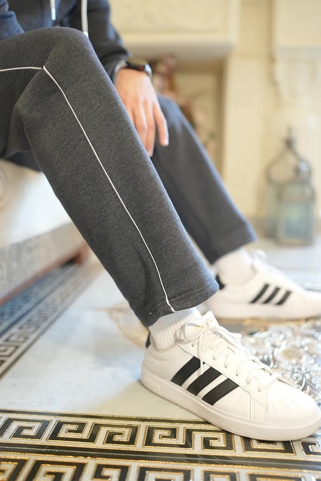 Unisex Charcoal Grey Fleece Track Trouser