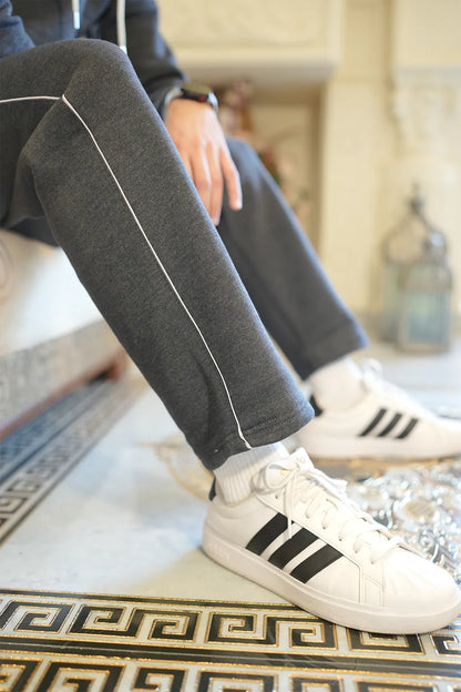 Unisex Charcoal Grey Fleece Track Trouser