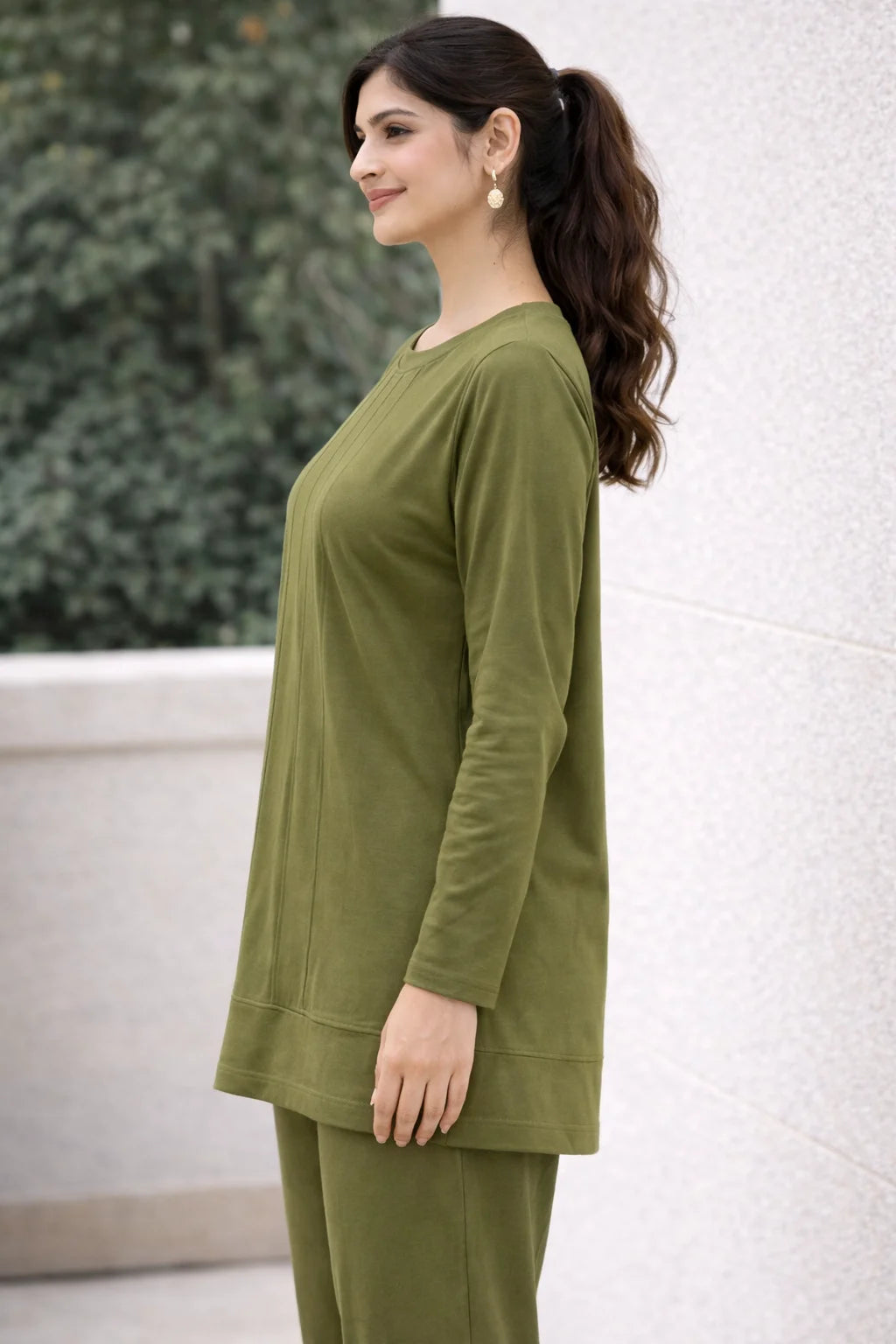 Nxtwears Women’s Olive Cotton Coord Set