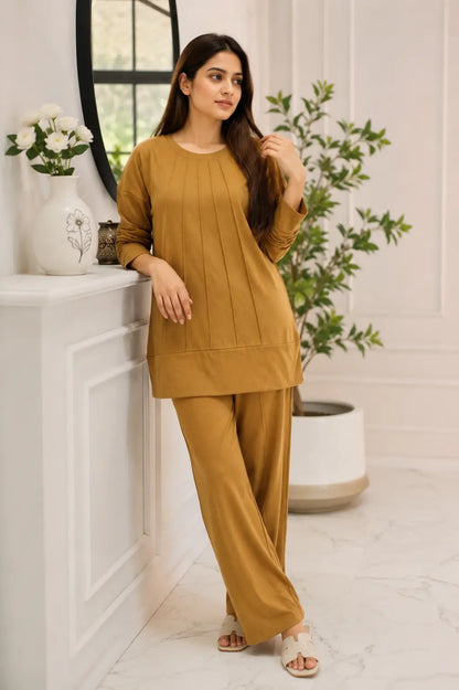 Pack of 2 Women's Cotton Lounge Sets | Relaxed Fit Co-Ord Suits