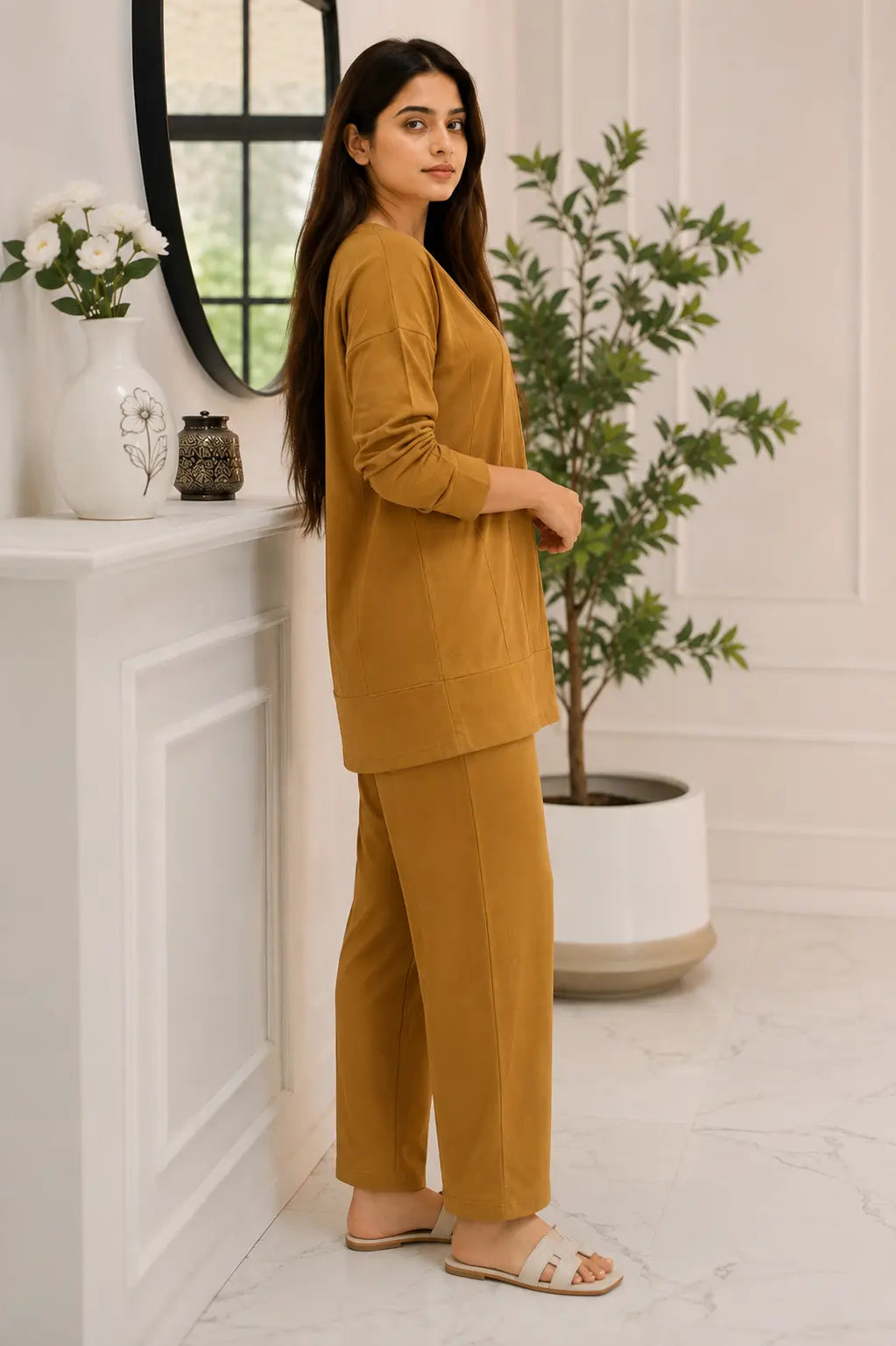 Pack of 2 Women's Cotton Lounge Sets | Relaxed Fit Co-Ord Suits