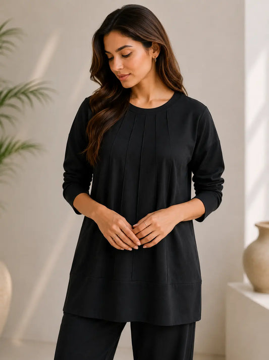 Nxtwears Women’s Black Cotton Coord Set
