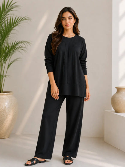 Nxtwears Women’s Black Cotton Coord Set