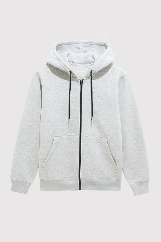 Unisex Heather Grey Zip-Up Hoodie & Premium Fleece Winter Hoodie
