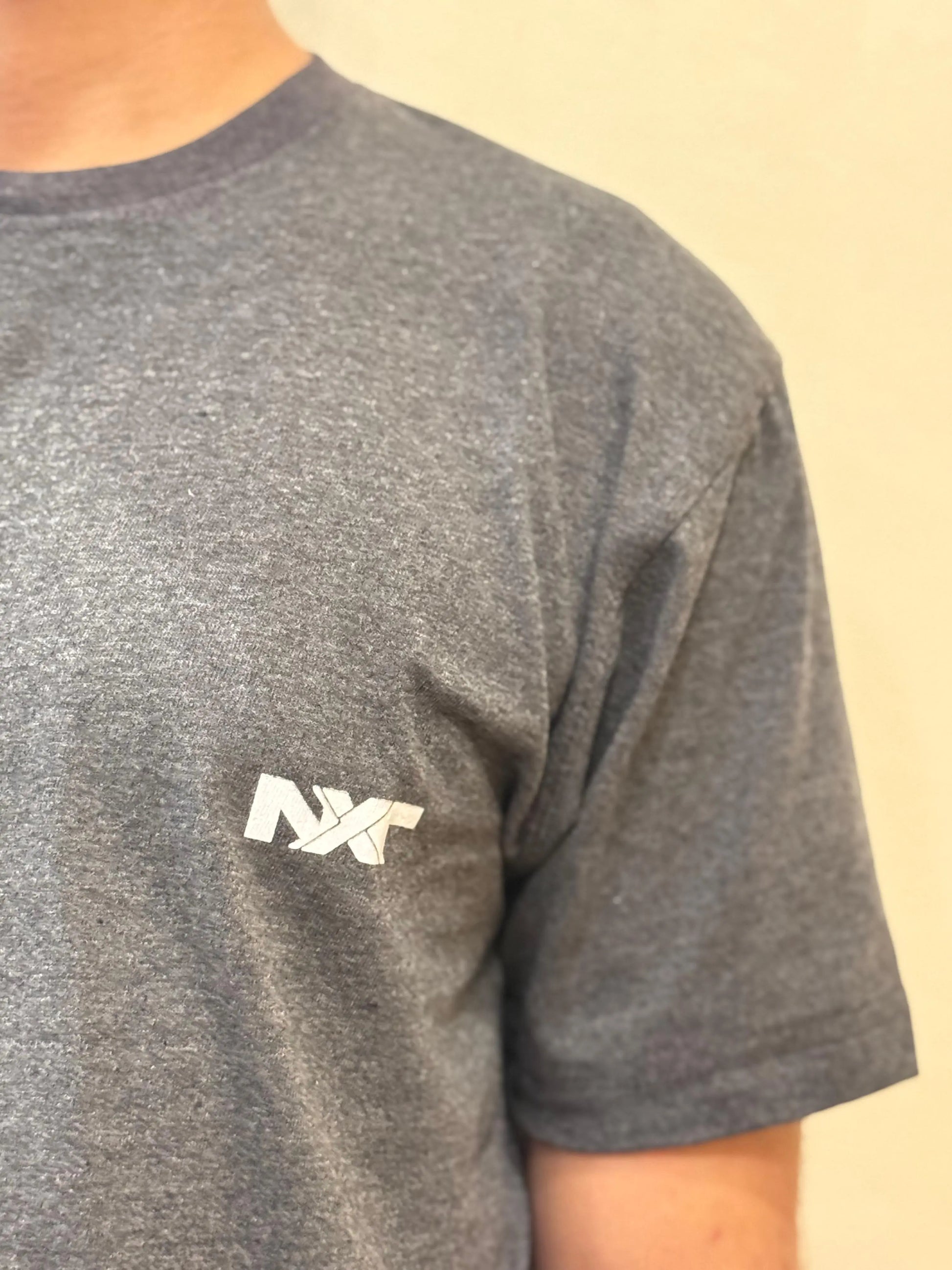 Men’s grey cotton 3-piece set – t-shirt, close view
