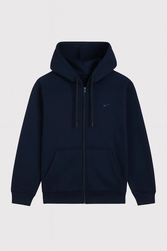 Nxtwears Navy Blue Unisez Zipper Hoodie Front