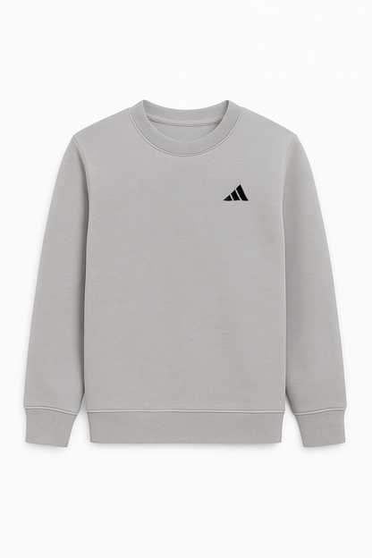 winter grey kids tracksuit set with sweatshirt view